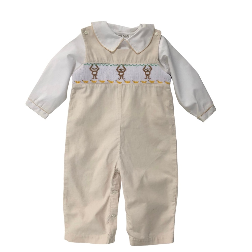 Royal Child Monkey Smocked Longall Outfit 12 Months